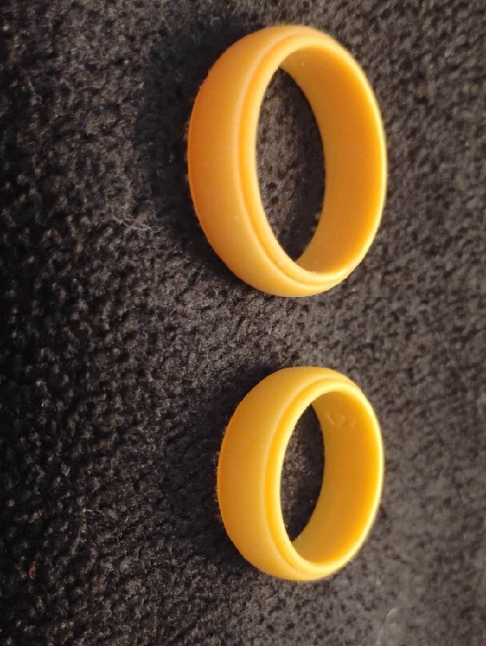 Yellow Gold Colored Silicone Comfort Ring - Women Jewelry